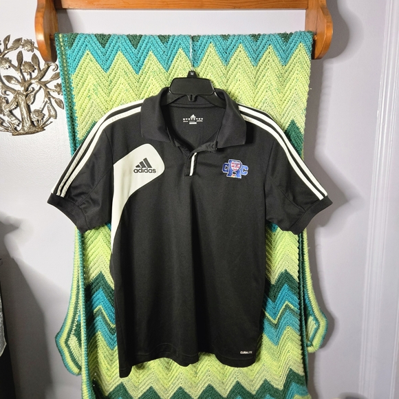 L Adidas 2014 College Rugby Championship NBC Climalite Polo Black CRC - Picture 11 of 11